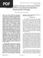 Gas Lift Optimization: Solution To Non-Linear Field Network Problem Using Sequential Quadratic Programming Technique