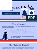 Introduction To Rhetoric Education Presentation Red White and Blue Illustrative Style