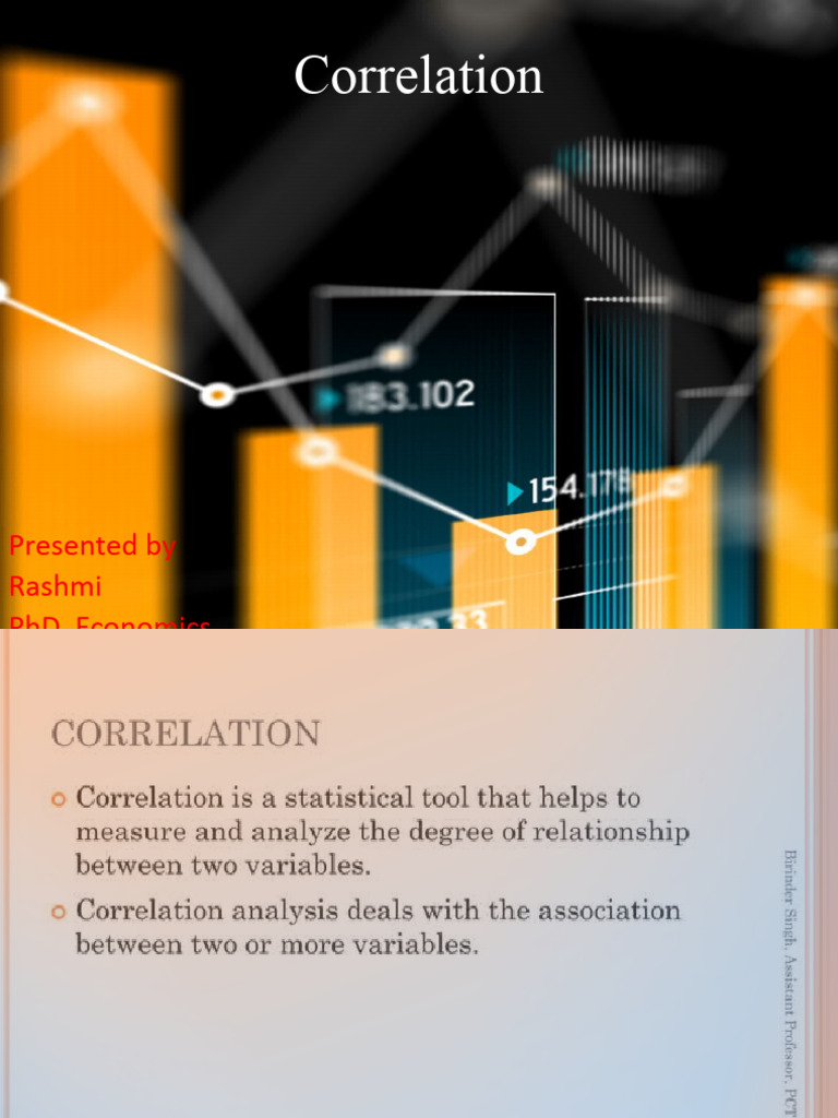 Correlation - Karl Pearson's Coefficient of Correlation, Concurrent and ...