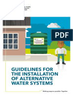 Guidelines For Alternative Water Installations