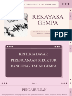 Kriteria Dasar Perencanaan Struktur Bangunan Tahan Gempa (Rangkuman)