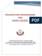 Foundation Course For Bhms