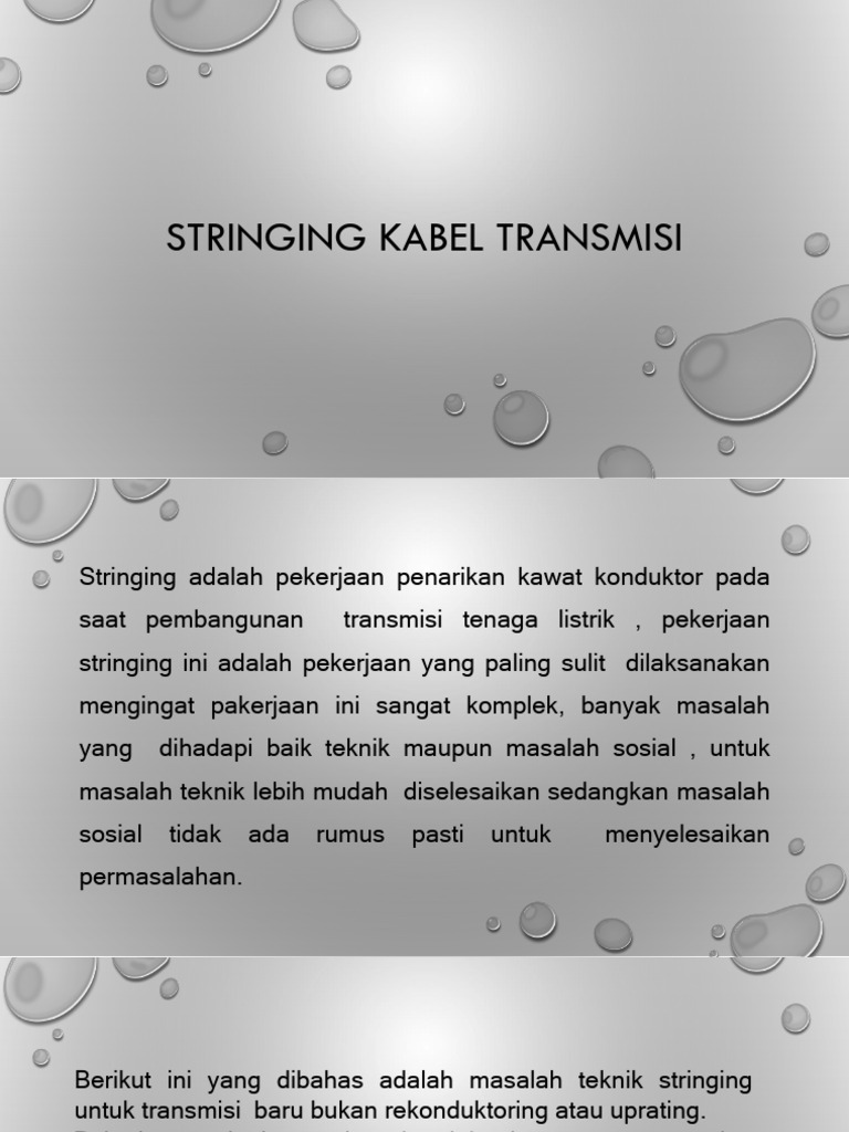 Panduan Teknik Stringing Kabel Transmisi | PDF | Komputer