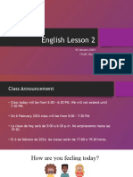 English Lesson 2 - 30 January