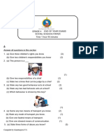 Grade 4 End of Year Social Science Paper 2 2022-1