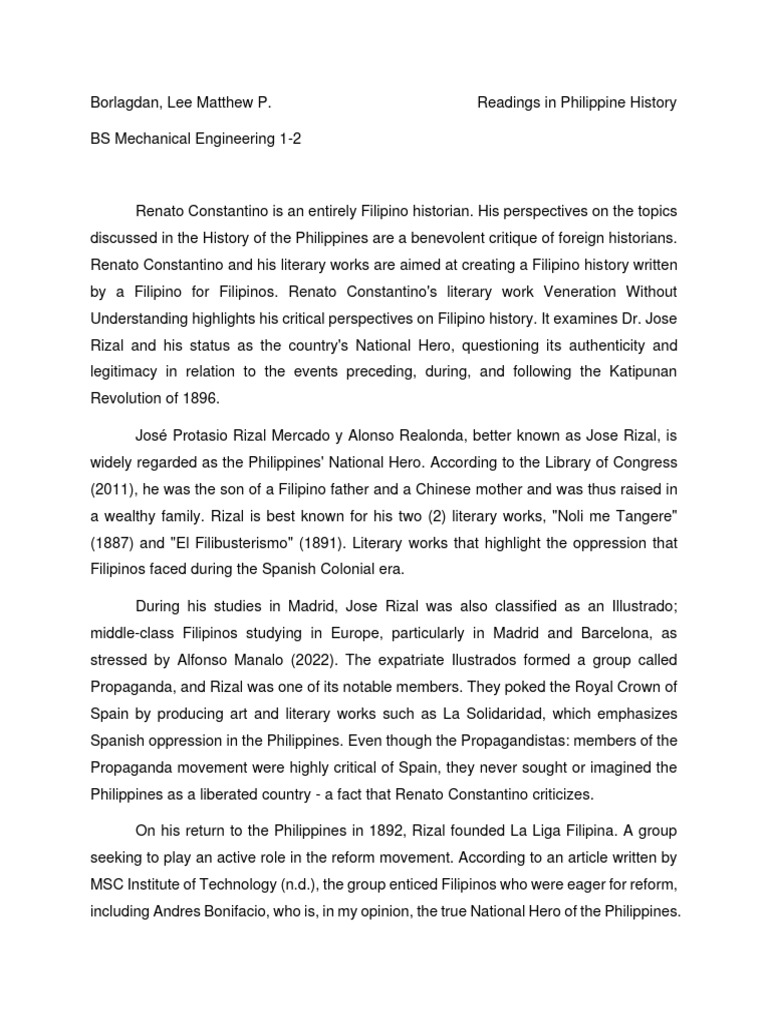 Borlagdan, Lee Matthew P. - Activity 2 - Riph | PDF | Philippines