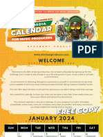 Afrobeat Producers - Producer Content Calendar - Free Edition