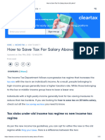 How To Save Tax For Salary Above 20 Lakhs