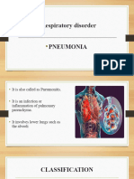 Respiratory Disorder - Pneumonia