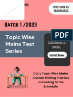 Batch 1 - 2023 Mains Answer Writing Practice