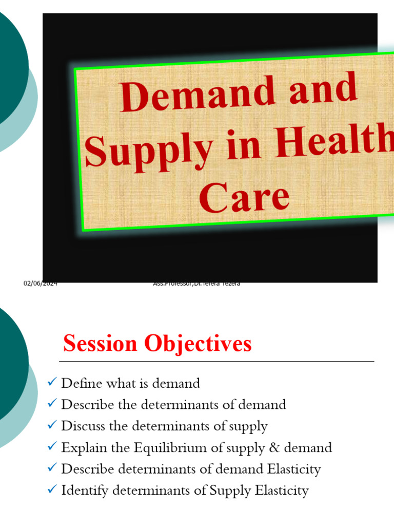 Demand and Supply in Health Care Analysis | PDF | Supply (Economics ...