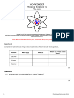 Worksheet - The Atom