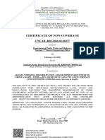 Certificate of Non-Coverage: CNC-OL-R05-2020-02-00277