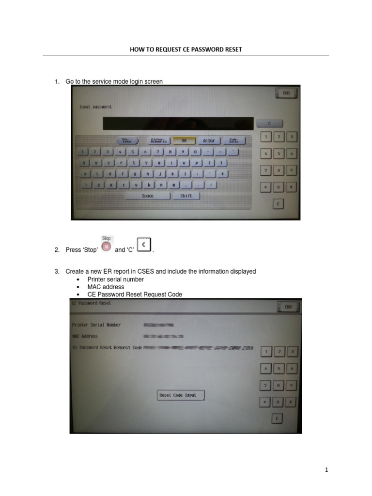 CE Password Reset Instructions | PDF