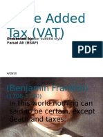 Value Added Tax (VAT) : Click To Edit Master Subtitle Style