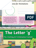 Continuous Cursive - The Letter - G - PowerPoint
