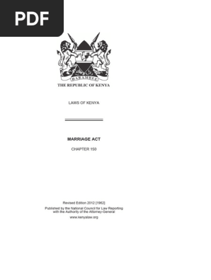 Marriage Act Cap 150