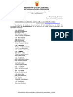 Convocatoria Sub 14 Masc.