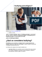 Qué Es El Bullying Psicológico