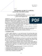 Catalytic Reforming of Heavy Naphtha, Analysis and Simulation