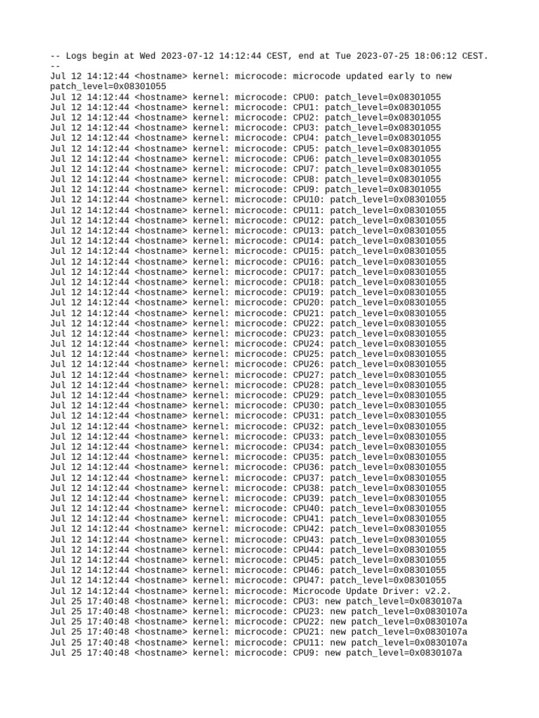 Journalctl microcode pdf
