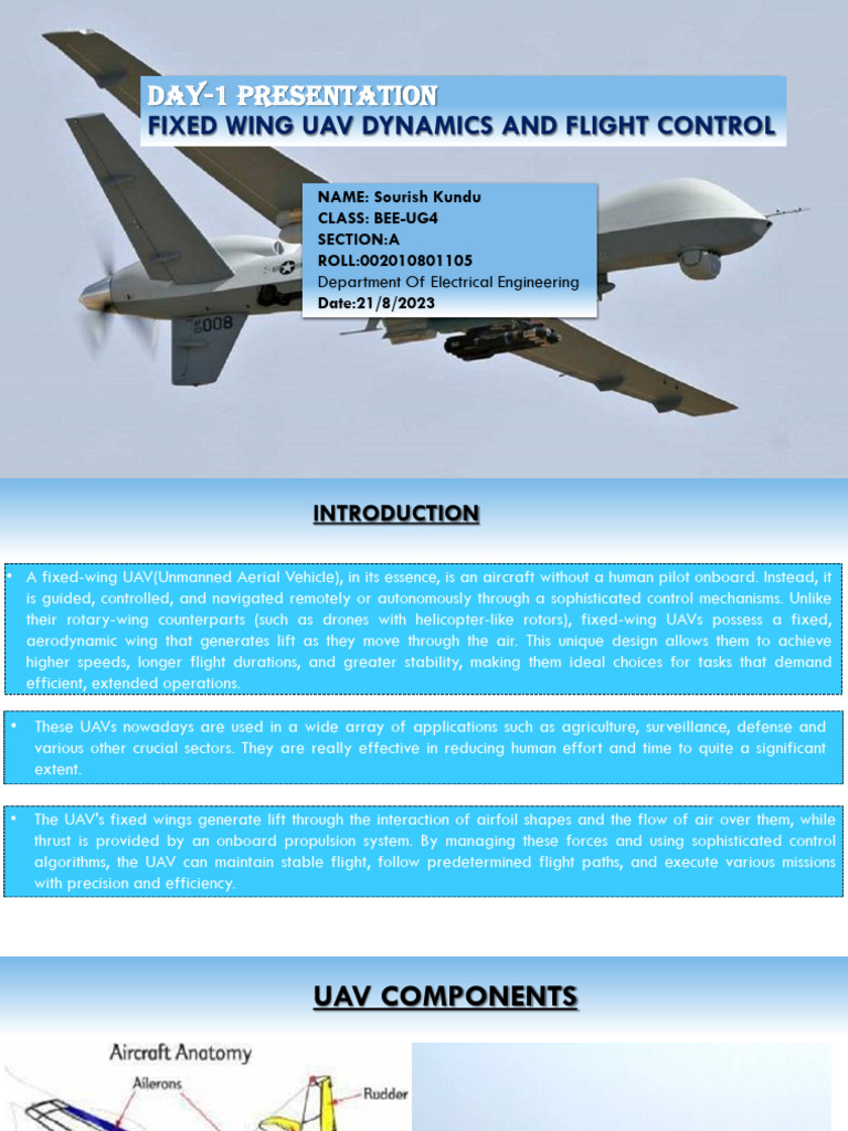 Fixed Wing UAV Dynamics Overview | PDF | Flight Control Surfaces ...