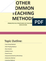 Other Common Teaching Strategies