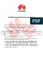 HUAWEI Smart PV Warranty Certificate