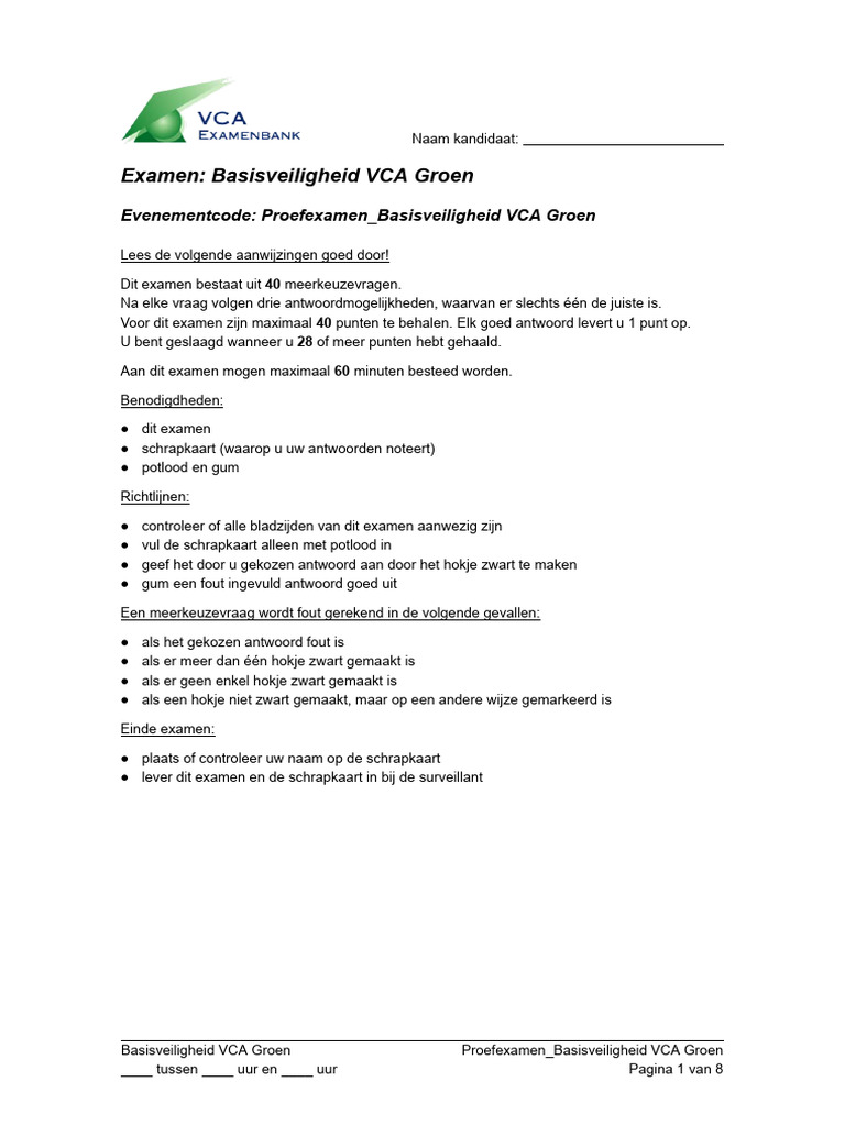 VCA Groen Ex | PDF