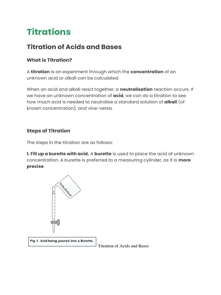 Chemistry Students' Titration Guide | PDF | Cooking, Food & Wine