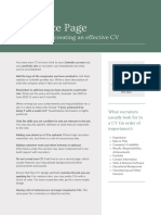 Resource Page: Some Tips For Creating An Effective CV