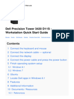 Dell Precision Tower 3420 D11S - Workstation Quick Start Guide