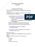 Checklist Processo de Pagamento