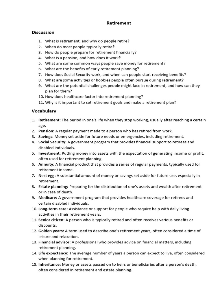Comprehensive Guide to Retirement Planning | PDF | Retirement | Pension