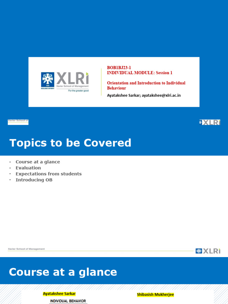 Intro To OB - Student Copy - Sarkar | PDF | Organizational Behavior ...