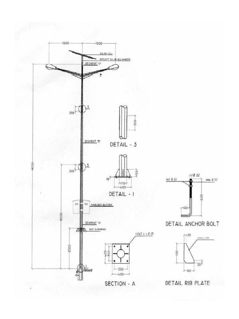 Spesifikasi Tiang PJU dan Solar Panel | PDF | Science & Mathematics
