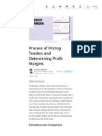 Process of Pricing Tenders and Determining Profit Margins