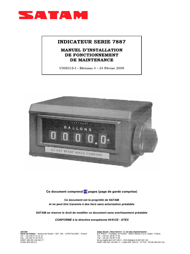 Manuel d'installation Veeder-Root 7887 | PDF | Engrenage | Pétrole