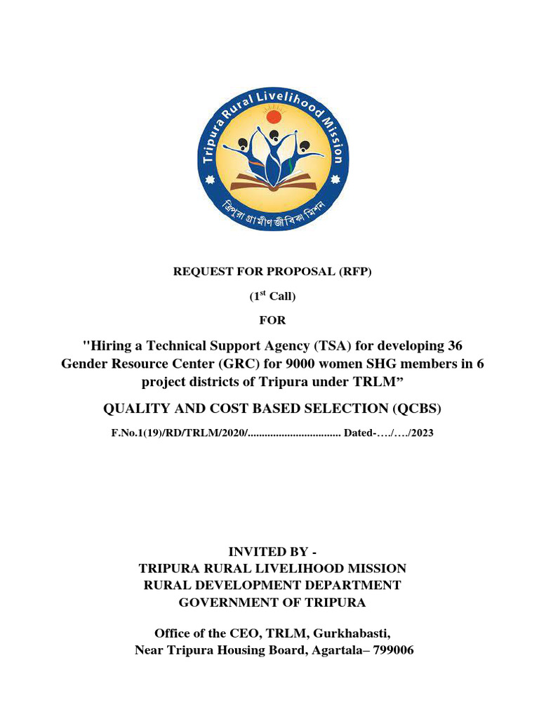 RFP for GRC | PDF | Request For Proposal | Social Exclusion