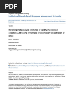 Sackett Et Al - 2022 - Revisiting Meta-Analytic Estimates of Validity in Personnel Selection