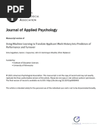 Sajjadiani Et Al - 2019 - Using Machine Learning To Translate Applicant Work History Into Predictors of