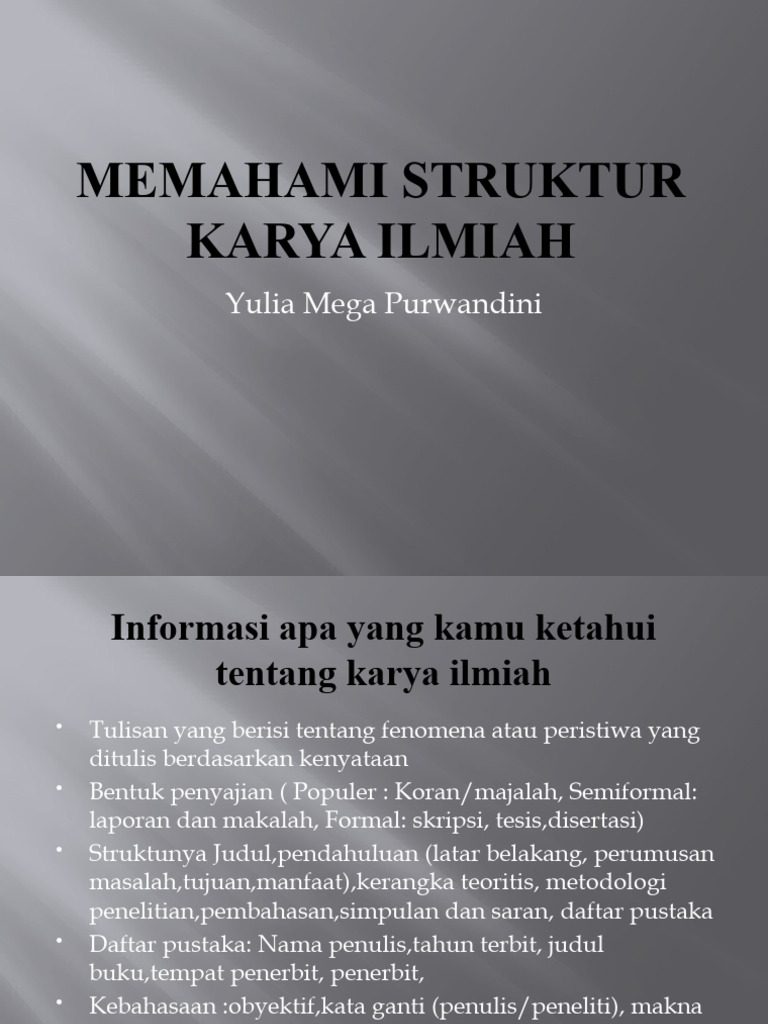 struktur jawaban konseptual dalam penulisan ilmiah