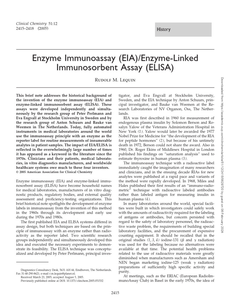 Elisa Journal 2005 PDF Elisa Immunoassay