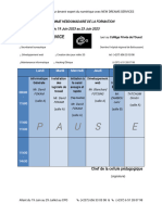 Programme Du 19 Au 23 Juin