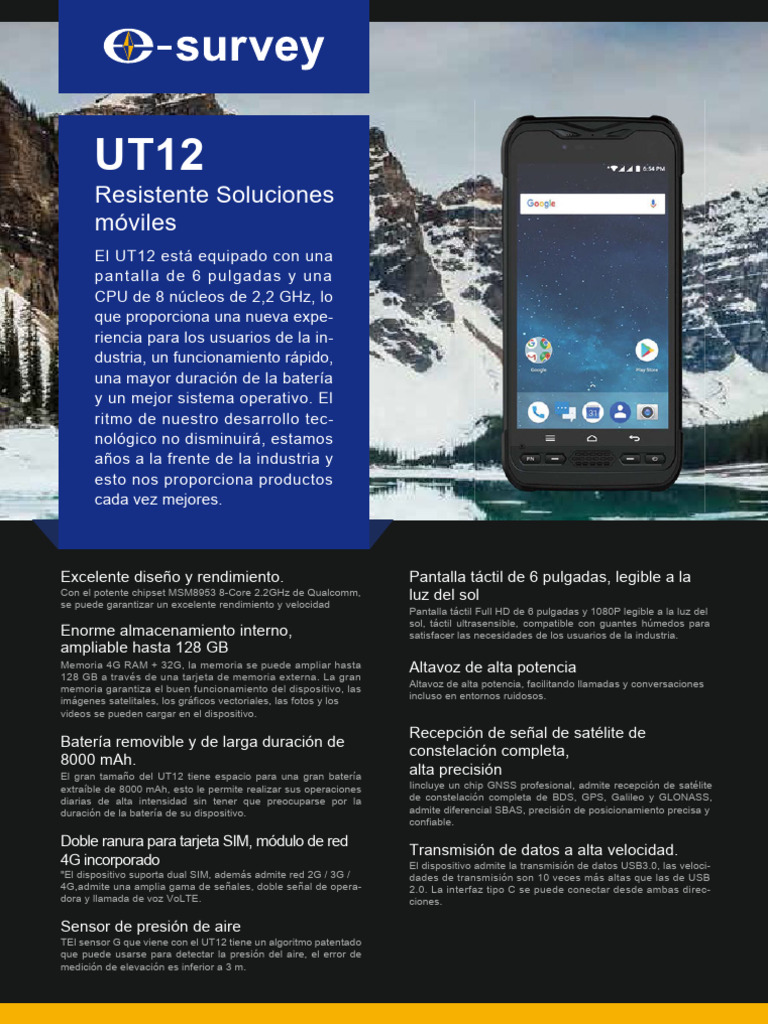 Dispositivo UT12: Potente y Resistente | PDF | Almacenamiento de datos ...