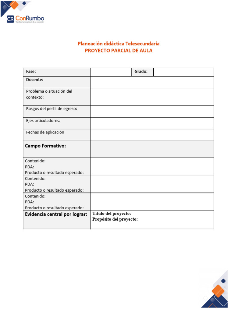 Momentos de un Proyecto Parcial de Aula | PDF