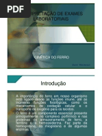 Interpretao de exames laboratoriais(CINÉTICA DO FERRO)