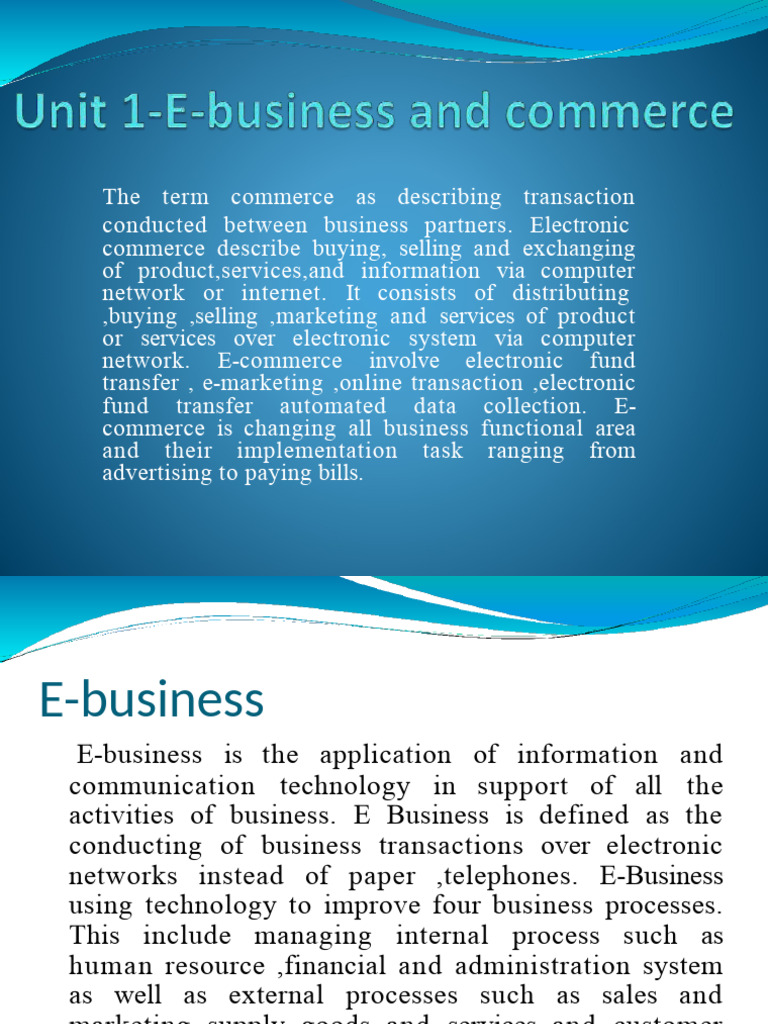 Understanding E-Business Models | PDF | Electronic Business | E Commerce