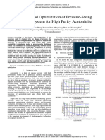 Simulation and Optimization of Pressure-Swing Distillation System For High Purity Acetonitrile