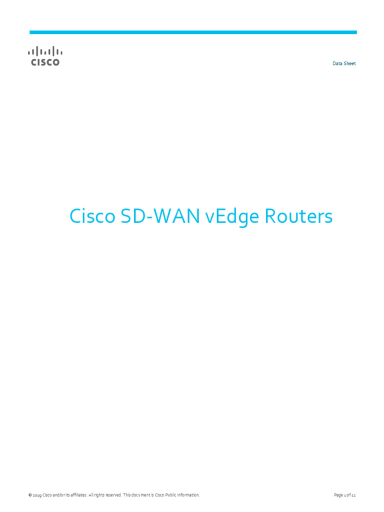 Cisco SD WAN VEdge Routers Data Sheet | PDF | Wireless Lan | Computer ...